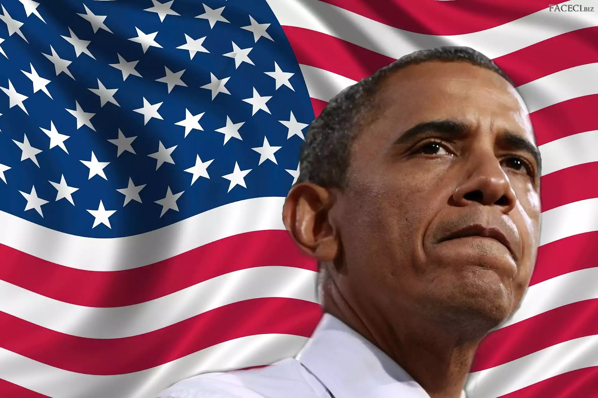 Barack Obama, Prezydent, Flaga, Stany Zjednoczone